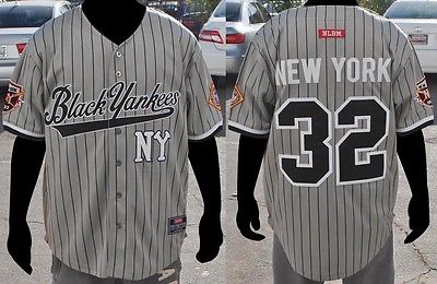 NLBM Negro League Baseball Jersey - NY Black Yankees Gray – Mobizix, Inc.