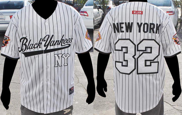 NLBM Negro League Baseball Jersey - NY Black Yankees White