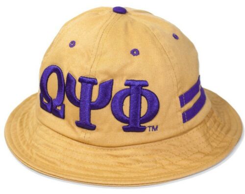 Omega Psi Phi Bucket Hat Cap Gold