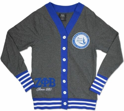 Zeta Phi Beta Light weight Cardigan 1920 Grey