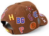 NLBM Negro Leagues Commemorative Cap Multi Logos Brown