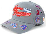 NLBM Negro Leagues Commemorative Cap Multi Logos Gray