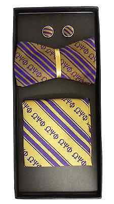 Omega Psi Phi Untied Bowtie set