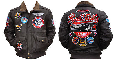 Tuskegee Airmen Leather Jacket Red Tails