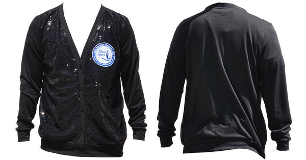 ZETA PHI BETA Light Weight Sequence Cardigan Black