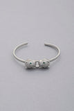 Double Leopard Head Metal Bangle Bracelet