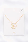 Open Peace Hand Sign Necklace
