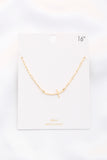 Curved Cross Pendant Necklace