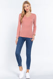 Long Slv V-neck Thermal Top
