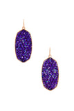 Dainty Bead Oval Dangle Earring