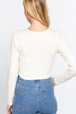 Long Slv Round Neck Viscose Sweater