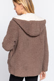 Hoodie Faux Fur Reversible Jacket