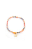 Coin Charm Beaded Bracelet