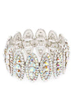 Rhinestone Oval Stretch Bracelet