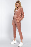Faux Fur Jacket & Jogger Pants Set