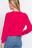 Long Slv V-neck Sweater Cardigan