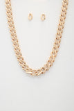 Rectangle Link Metal Necklace