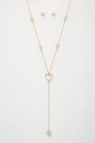 Heart Y Shape Metal Necklace