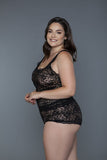 2 Pc Tank Set With All Body Floral Lace Design