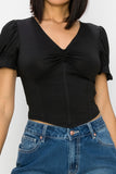 Corset Bustier V-neck Crop Top