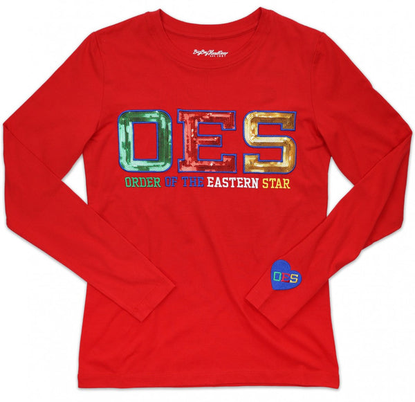 Order of the Eastern Star M2 Long Sleeve Tee Red