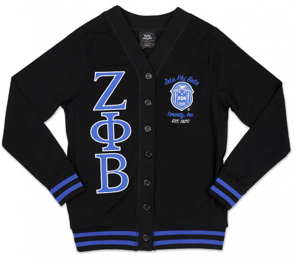Zeta Phi Beta M9 Light Weight Cardigan Black