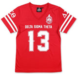 Delta Sigma Theta M1 Football Jersey Tee Red