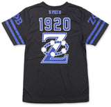 Zeta Phi Beta M1 Football Jersey Tee Black