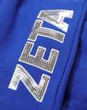 Zeta Phi Beta M2 Sequin Jogger Pant Royal Blue