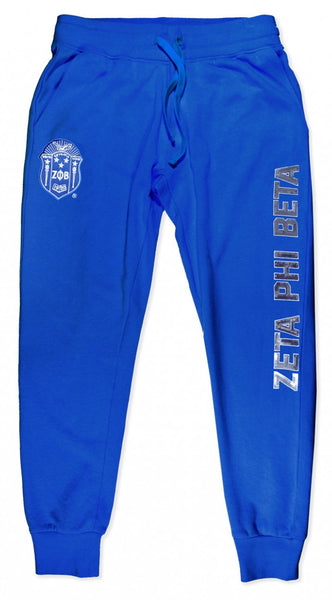 Zeta Phi Beta M2 Sequin Jogger Pant Royal Blue