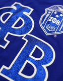 Zeta Phi Beta Rho V-Neck Tee Royal Blue