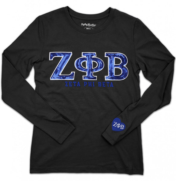 Zeta Phi Beta M2 Long Sleeve Tee Black