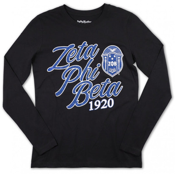 Zeta Phi Beta M3 Long Sleeve Tee Black