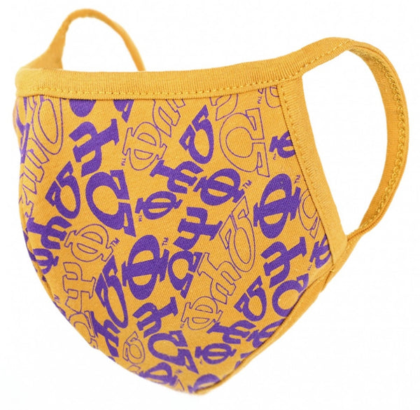 Omega Psi Phi Printed Face Mask with Filter Pocket