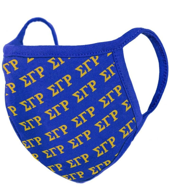 Sigma Gamma Rho Printed Face Mask with Filter Pocket