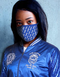 Zeta Phi Beta Printed Face Mask with Filter Pocket