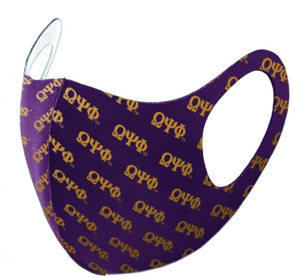 Omega Psi Phi Summer Breathable 3-D Face Mask Purple