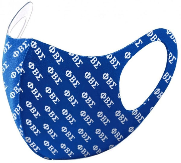 Phi Beta Sigma Summer Breathable 3-D Face Mask Royal Blue