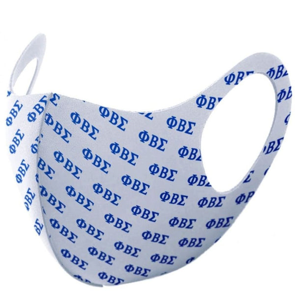 Phi Beta Sigma Summer Breathable 3-D Face Mask White
