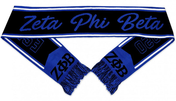 Zeta Phi Beta M6 Scarf Black