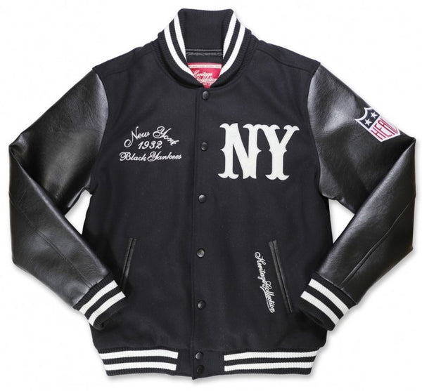 NLBM Negro Leagues Heritage Wool Baseball Jacket Black Yankees