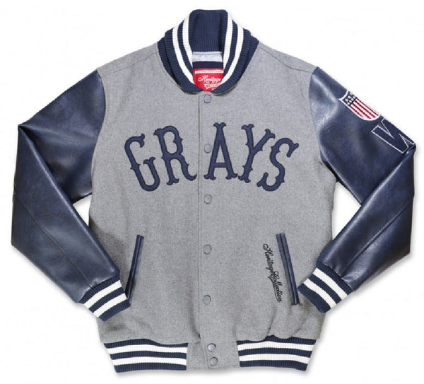 NLBM Negro Leagues Heritage Wool Baseball Jacket Homestead Grays